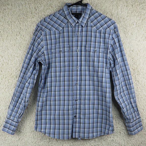 Banana Republic* Men's Long Sleeve Button Down Curved‎ Hem Pocket Shirt~ Medium - Picture 6 of 12